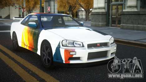 Nissan Skyline R34 Gaselly S9 para GTA 4