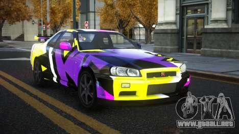 Nissan Skyline R34 Gaselly S3 para GTA 4