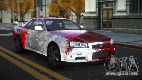 Nissan Skyline R34 Gaselly S10 para GTA 4
