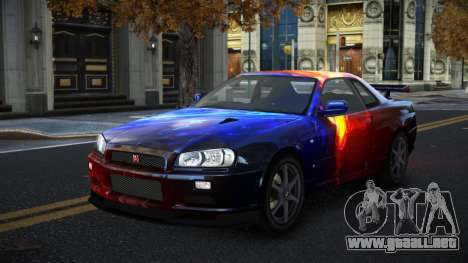 Nissan Skyline R34 Gaselly S7 para GTA 4