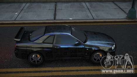 Nissan Skyline R34 Gaselly S14 para GTA 4