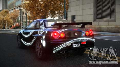 Nissan Skyline R34 Gaselly S11 para GTA 4