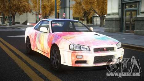 Nissan Skyline R34 Gaselly S12 para GTA 4