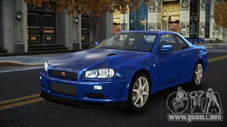 Nissan Skyline R34 Gaselly para GTA 4