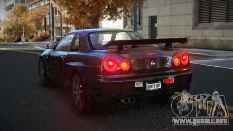 Nissan Skyline R34 Gaselly S14 para GTA 4