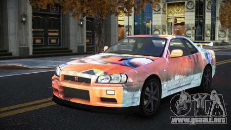 Nissan Skyline R34 Gaselly S5 para GTA 4