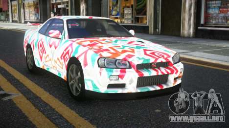 Nissan Skyline R34 Calosca S8 para GTA 4