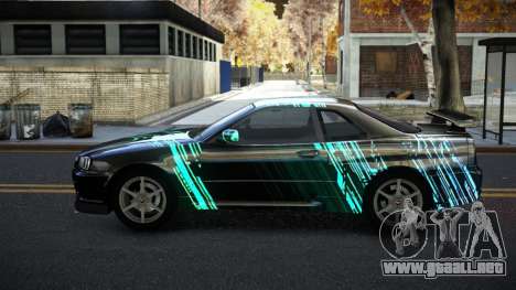 Nissan Skyline R34 Calosca S1 para GTA 4