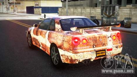 Nissan Skyline R34 Calosca S6 para GTA 4