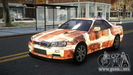 Nissan Skyline R34 Calosca S6 para GTA 4