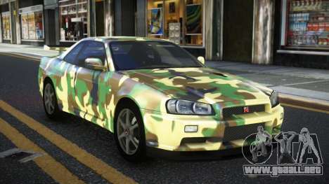 Nissan Skyline R34 Calosca S12 para GTA 4
