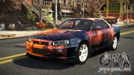 Nissan Skyline R34 Nehgan S14 para GTA 4