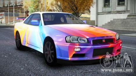 Nissan Skyline R34 Owyna S8 para GTA 4