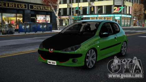 Peugeot 206 Kiwkir para GTA 4