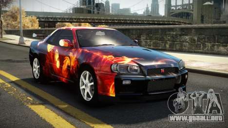 Nissan Skyline R34 Nehgan S9 para GTA 4