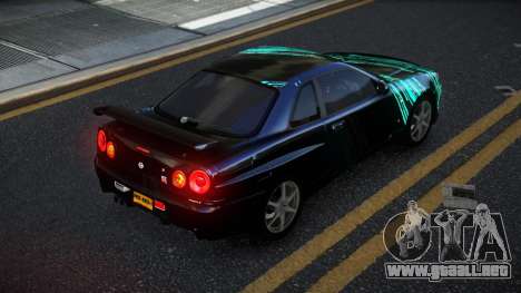 Nissan Skyline R34 Calosca S1 para GTA 4