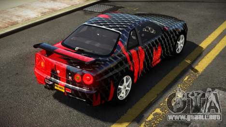 Nissan Skyline R34 Nehgan S12 para GTA 4