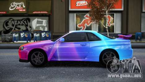 Nissan Skyline R34 Owyna S8 para GTA 4