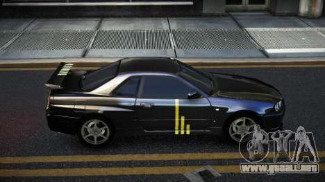 Nissan Skyline R34 Calosca S2 para GTA 4