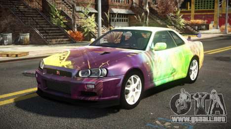 Nissan Skyline R34 Nehgan S7 para GTA 4