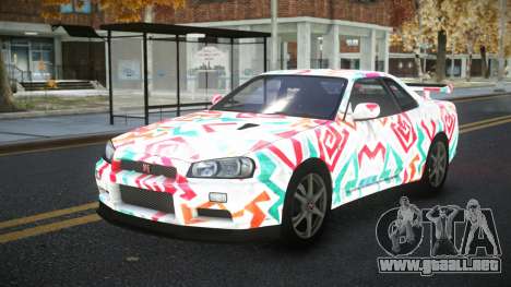 Nissan Skyline R34 Calosca S8 para GTA 4