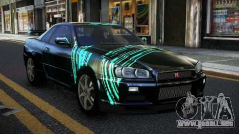 Nissan Skyline R34 Calosca S1 para GTA 4