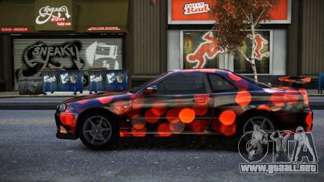 Nissan Skyline R34 Owyna S6 para GTA 4