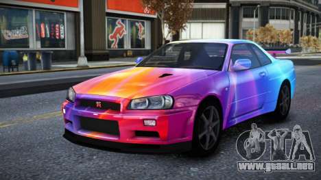 Nissan Skyline R34 Owyna S8 para GTA 4
