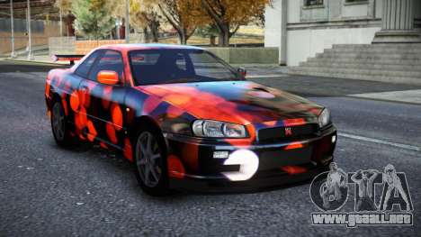 Nissan Skyline R34 Owyna S6 para GTA 4