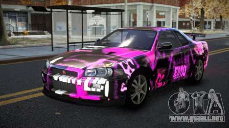 Nissan Skyline R34 Calosca S13 para GTA 4