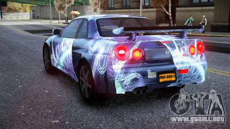 Nissan Skyline R34 Owyna S3 para GTA 4