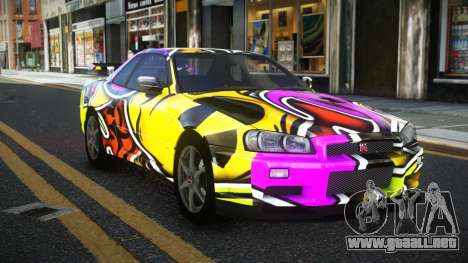 Nissan Skyline R34 Calosca S10 para GTA 4