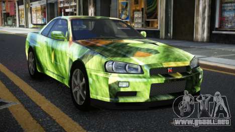 Nissan Skyline R34 Calosca S9 para GTA 4