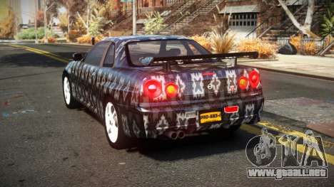 Nissan Skyline R34 Nehgan S6 para GTA 4