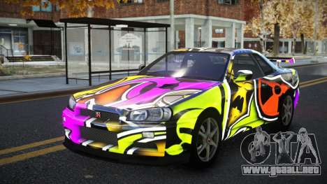Nissan Skyline R34 Calosca S10 para GTA 4