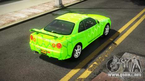 Nissan Skyline R34 Nehgan S8 para GTA 4