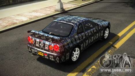 Nissan Skyline R34 Nehgan S6 para GTA 4