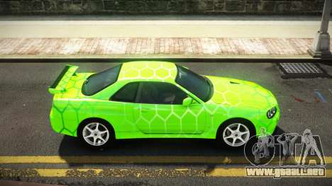 Nissan Skyline R34 Nehgan S8 para GTA 4