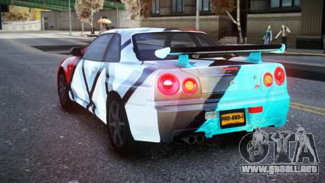 Nissan Skyline R34 Owyna S9 para GTA 4