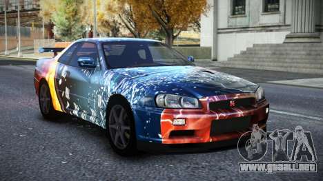 Nissan Skyline R34 Owyna S10 para GTA 4
