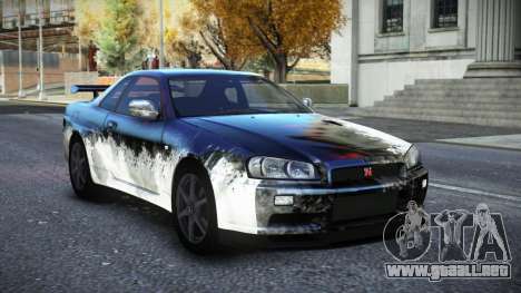Nissan Skyline R34 Owyna S5 para GTA 4