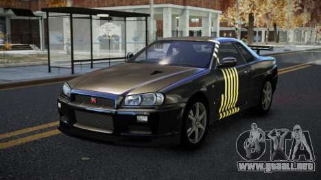 Nissan Skyline R34 Calosca S2 para GTA 4