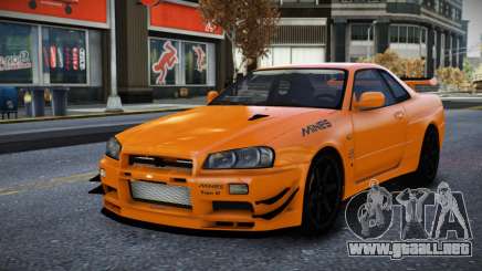 Nissan Skyline R34 Getasonor para GTA 4