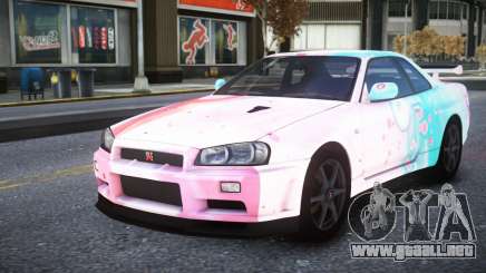 Nissan Skyline R34 Owyna S4 para GTA 4