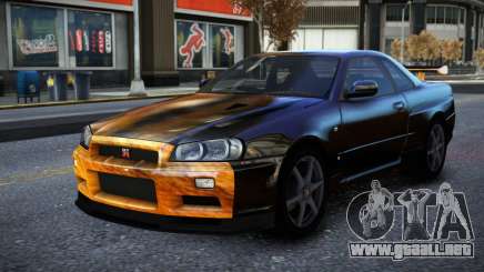 Nissan Skyline R34 Owyna S7 para GTA 4