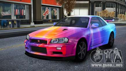 Nissan Skyline R34 Owyna S8 para GTA 4