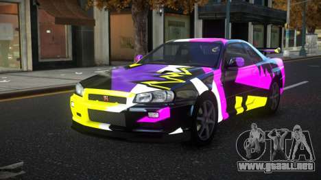 Nissan Skyline R34 Olasin S2 para GTA 4