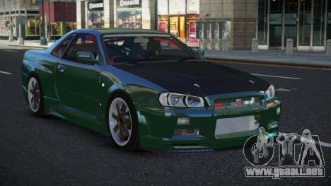 Nissan Skyline R34 Nudtap para GTA 4