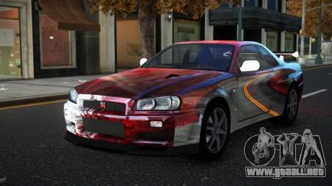 Nissan Skyline R34 Olasin S10 para GTA 4