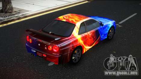 Nissan Skyline R34 Olasin S6 para GTA 4
